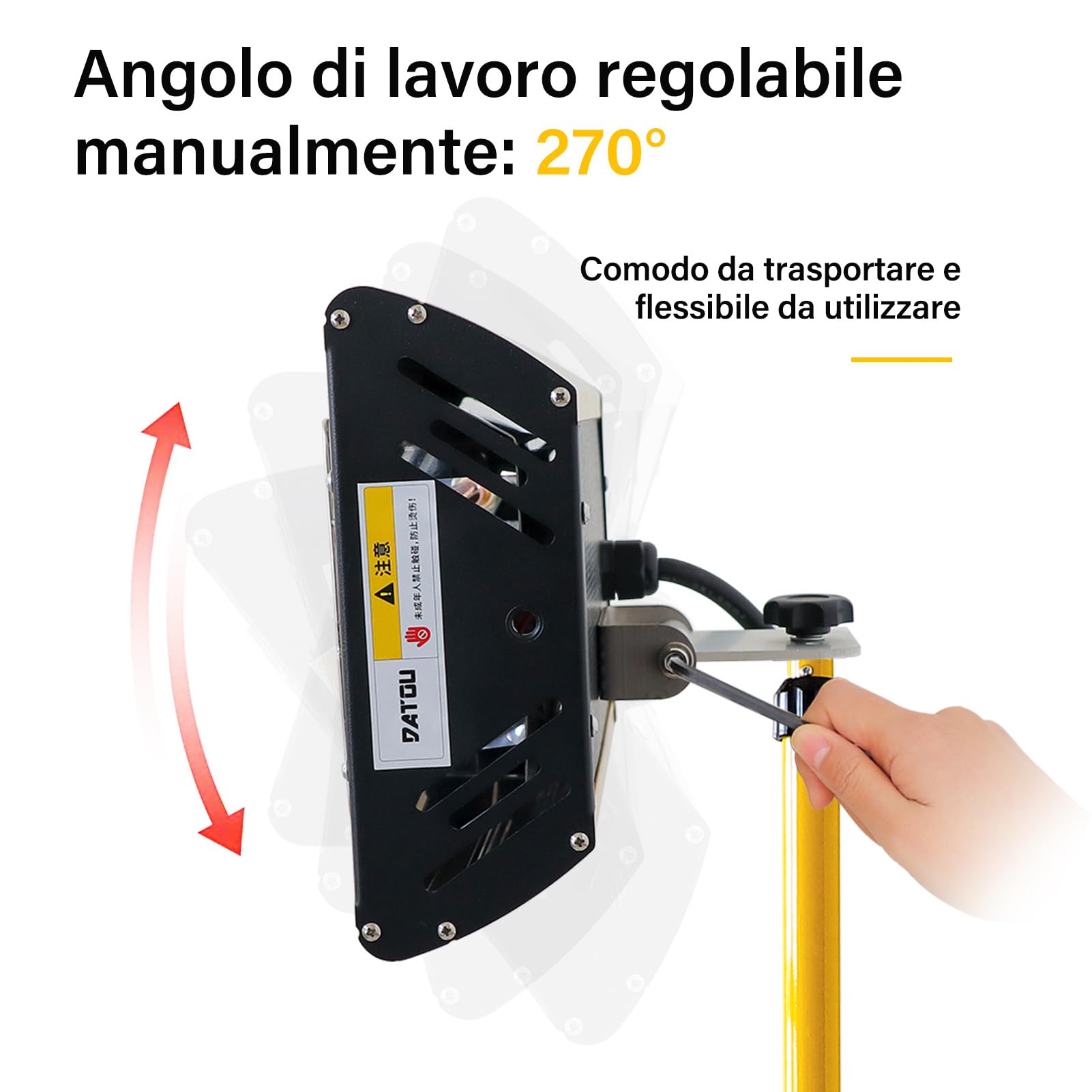 DATOUBOSS Lampada Infrarossi Carrozzeria Auto 2000W, Lampada Riscaldante Carrozzeria, Lampada Infrarossi Adatto per Vernice Auto, Verniciatura in Lamiera, Asciugatura Parziale di Mobili (ZJ-SC002-Y)