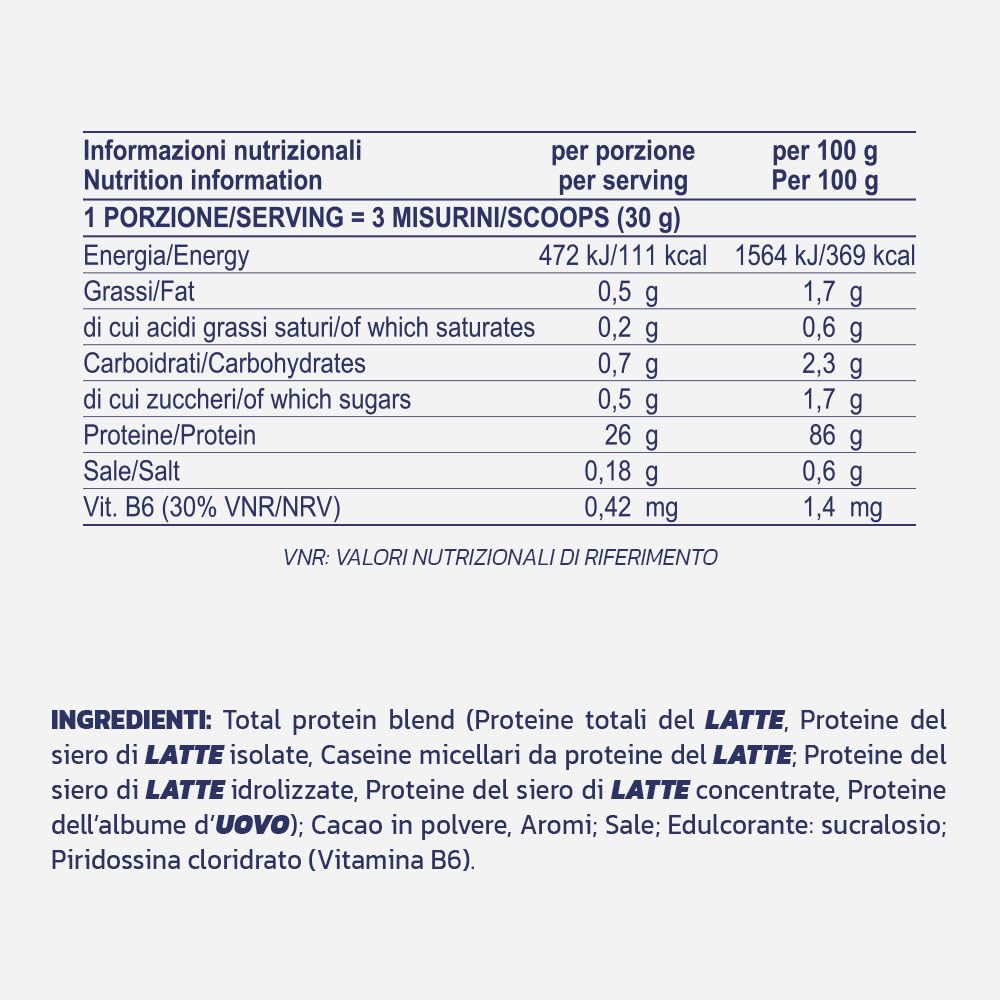 PROLABS TOTAL PROTEIN – Blend di 6 Proteine con Whey Isolate, Idrolizzate e Concentrate | Rilascio Graduale | Supporto Massa Muscolare | Con Vitamina B6 | Ottima Solubilità | 1000 g | Cookies&Cream