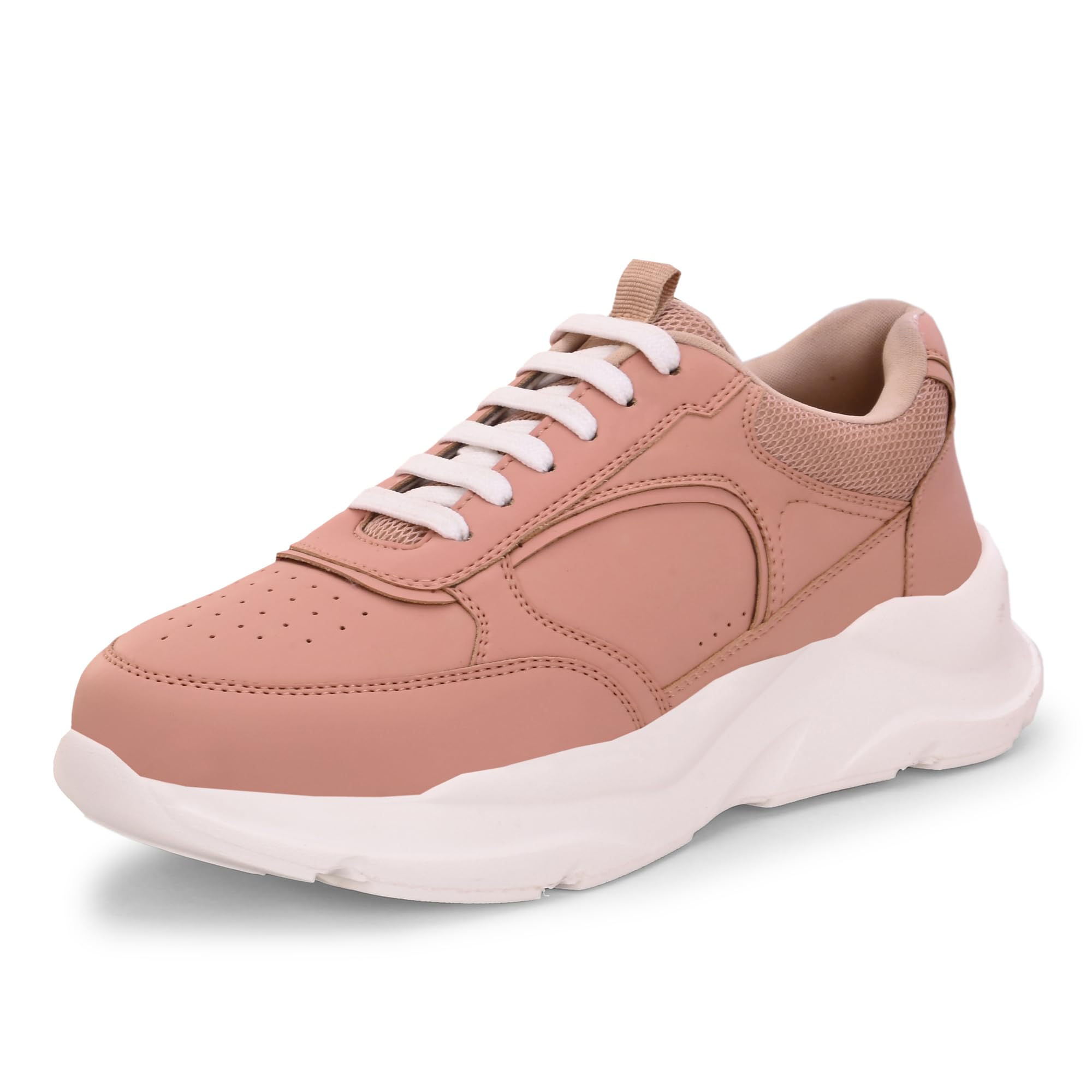 centrino Women Chunky Sneaker | Cushioned Insole for Comfort | Stylish Lace-Up Design | Perfect for Casual Shoe for Girls (A6850)-picture-44