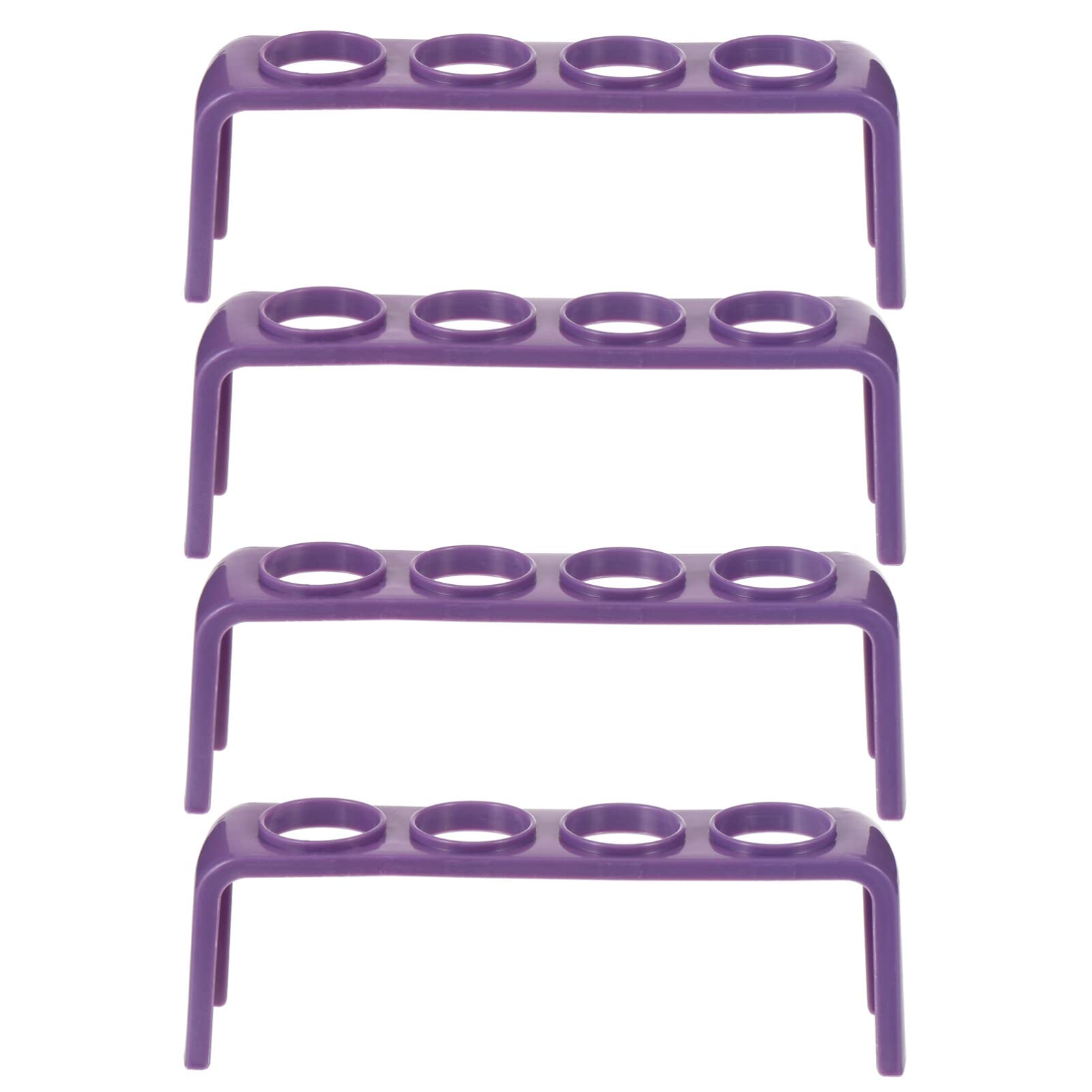 Porte-éprouvettes En Plastique (lot De 2) - Dimensions 16x8,5x5 Cm, Pour Tubes De Laboratoire Ou Tubes à Essai
