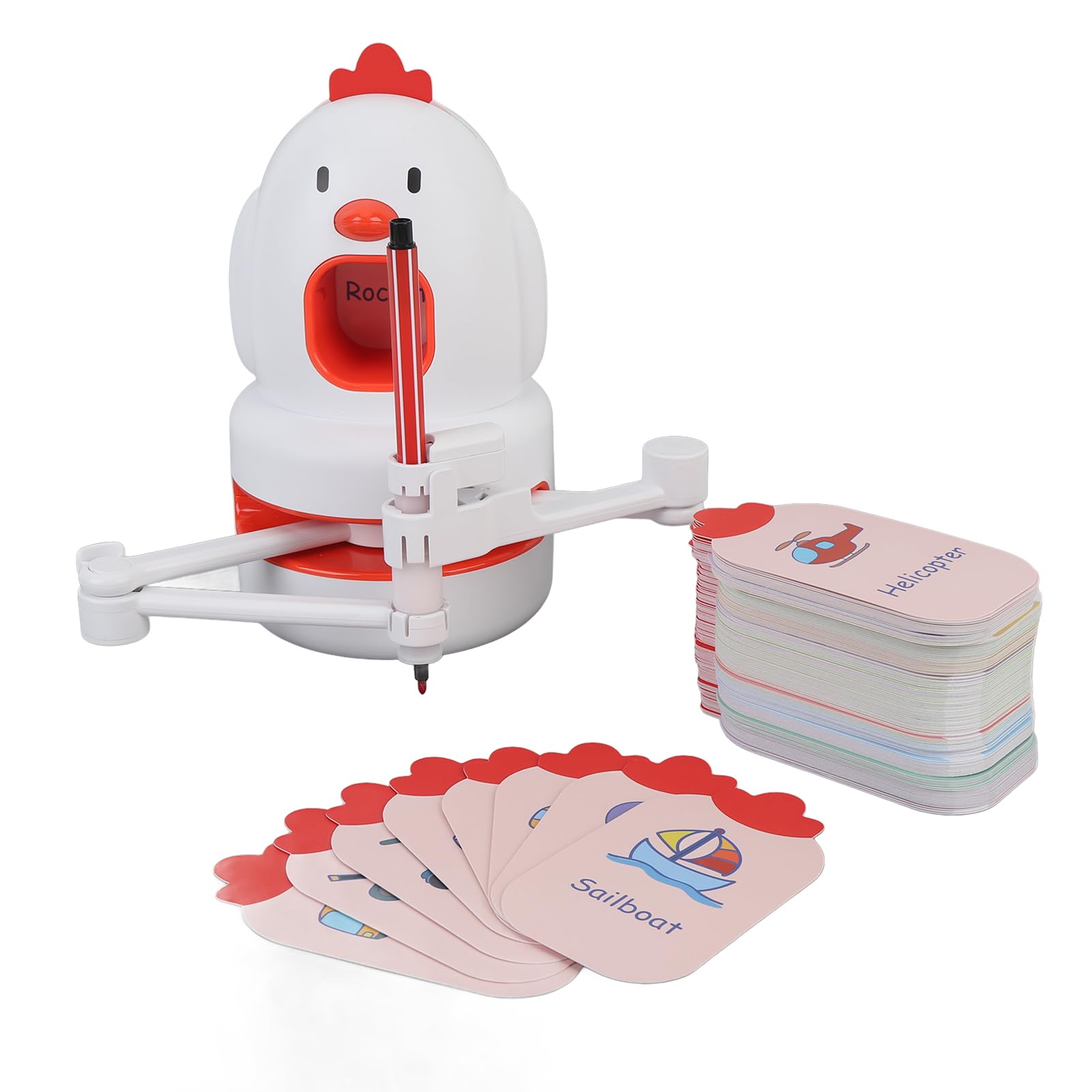 Robot da Disegno per Bambini, Set di Robot Educativi Interattivi Intelligenti Multifunzionali, da Disegno per Pittura Automatica con 12 Penne da e 130 Carte da per Ragazzi e Bambini