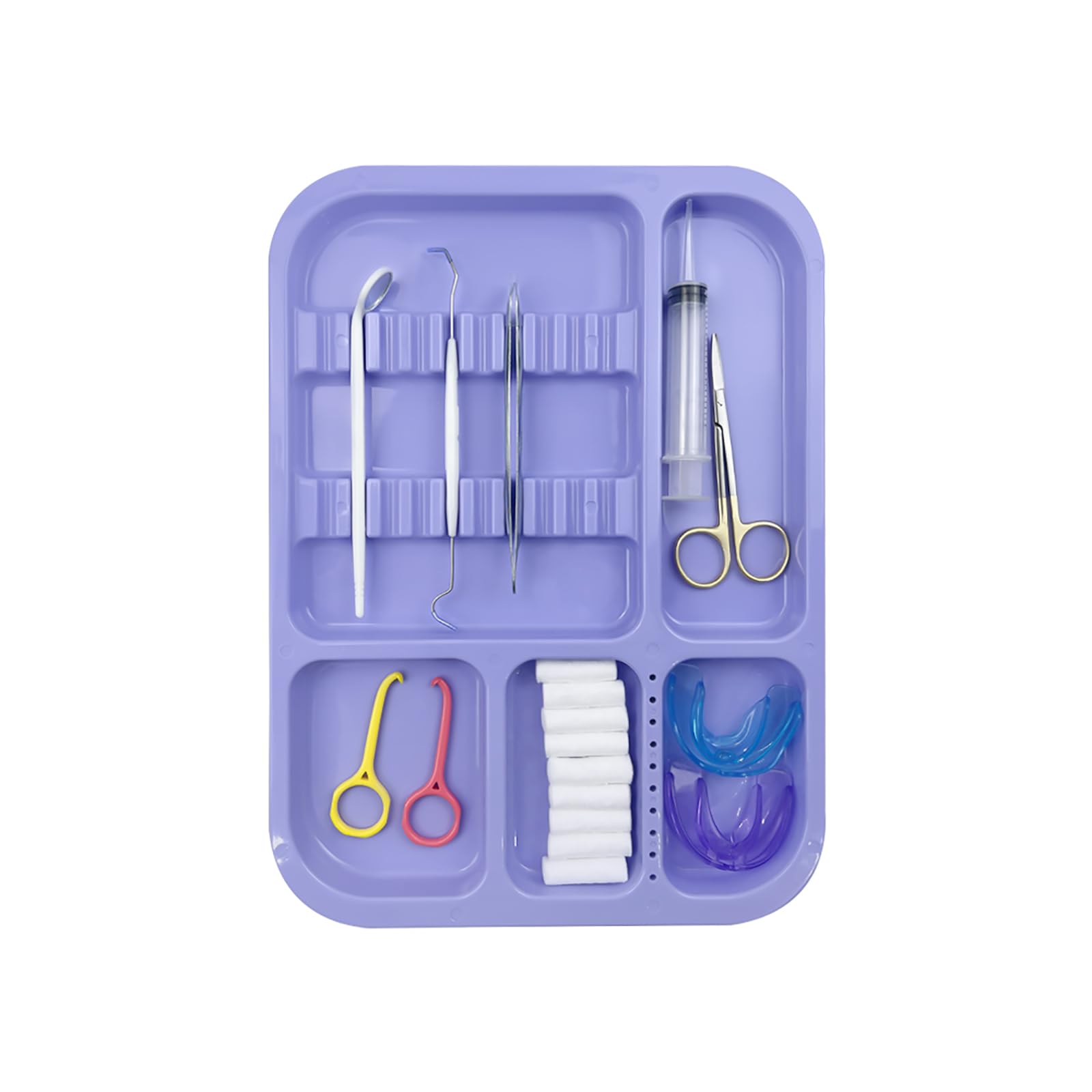 Vassoio diviso per strumenti dentali, 5 pezzi, in plastica autoclavabile, per dentisti, dentisti, vassoi separati, misura B, per tatuaggi medici e saloni di bellezza