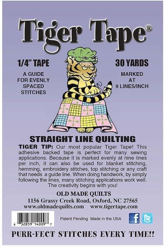 Miniatura 6 de Tiger Tape Cinta de costura forrada "14-9", 30 yardas, color blanco