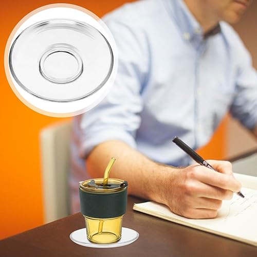 Miniatura 4 de STOBOK Platos de vidrio de 3.3 pulgadas, platos de vidrio transparente, platillos pequeños, platillos de aperitivos, platillos de té para el hogar,