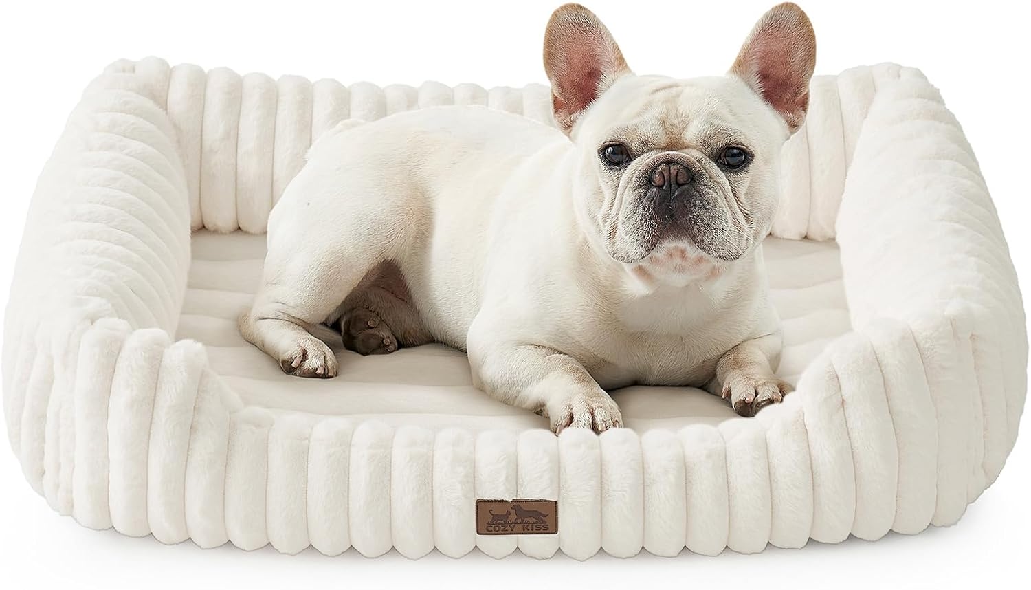 Cute Pet Bed for Small Dogs & Cats – Washable Rectangle Dog Bed with Anti-Slip Bottom, Soft Calming Cat & Puppy Bed for Indoor Pets (30″x23″x7″, Cream) Cute Pet Bed for Small Dogs & Cats – Washable Rectangle Dog Bed with Anti-Slip Bottom, Soft Calming Cat & Puppy Bed for Indoor Pets (30″x23″x7″, Cream)