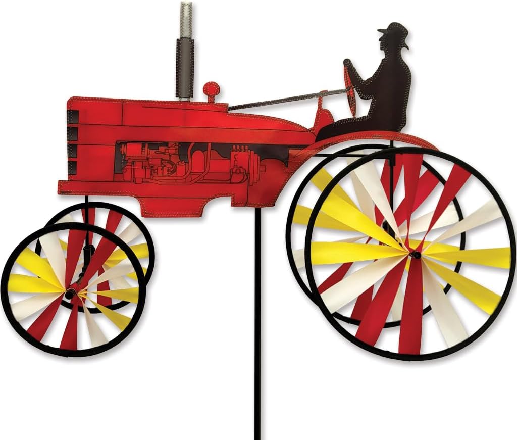 23 in. Old Tractor Spinner - Red