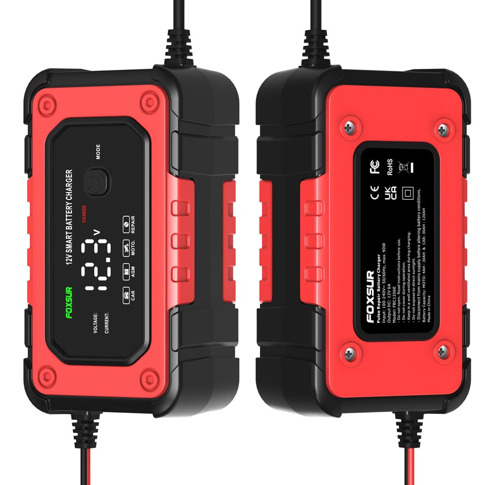 Car Battery Charger 12V 6A Pulse Repair LCD Display Smart Fast Charge AGM Deep Cycle GEL Lead-Acid Charger For Auto Motorcycle From Car Rear View Cameras& Parking Sensors - Price 61.97 - View #4