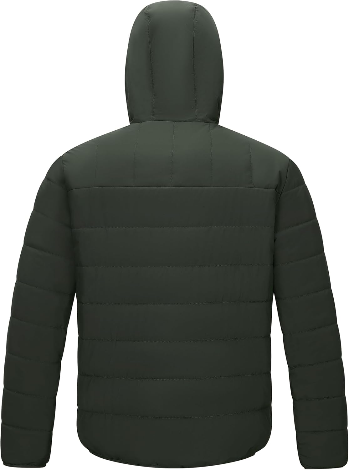 33,000ft Men's Hooded Winter Puffer Jacket Sherpa Fleece Lined Lightweight Warm Quilted Insulated Puffy Coat - Image 5