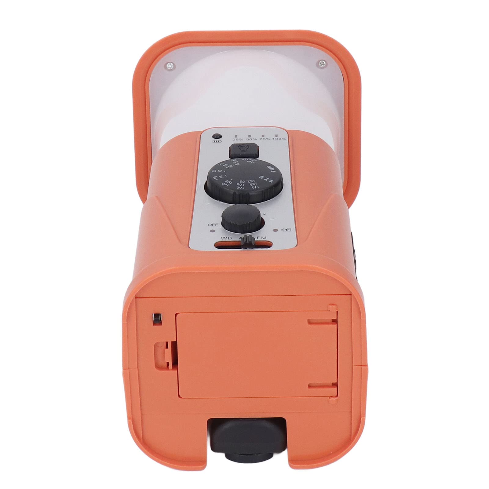 Handkurbel-Solar-Camping-Laterne mit 5000 MAh Power Bank, 2 A Telefon-Lade-Radio-Taschenlampe für das Überleben Im Notfall Im Freien (Orange US-Version 5000 mAh)