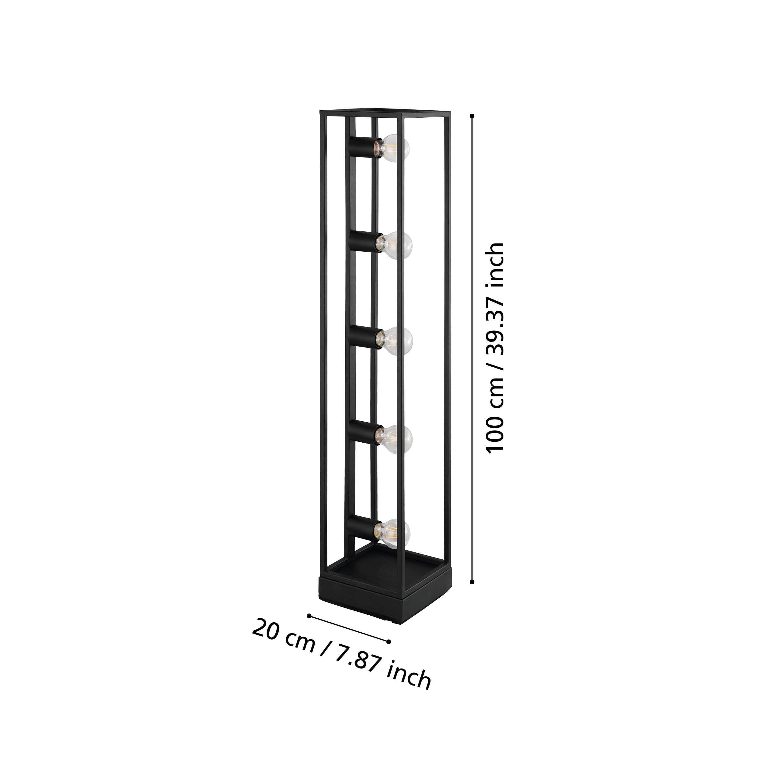 Image secondaire de Lampadaire Eldrick Eglo - Luminaire Vintage Industriel en Métal Noir