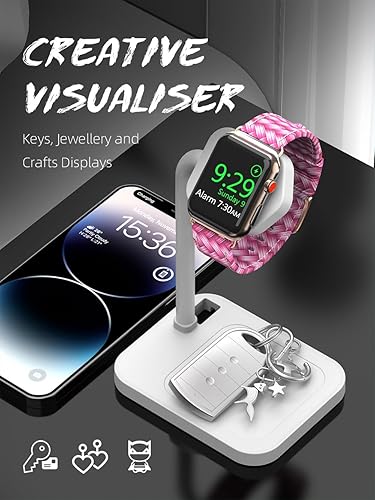 Miniatura 9 de Soporte de carga 2 en 1 para iWatch SE7654321, cargador inalámbrico para teléfono 131211X8Airpods 2, base de soporte para iWatch (adaptadores no