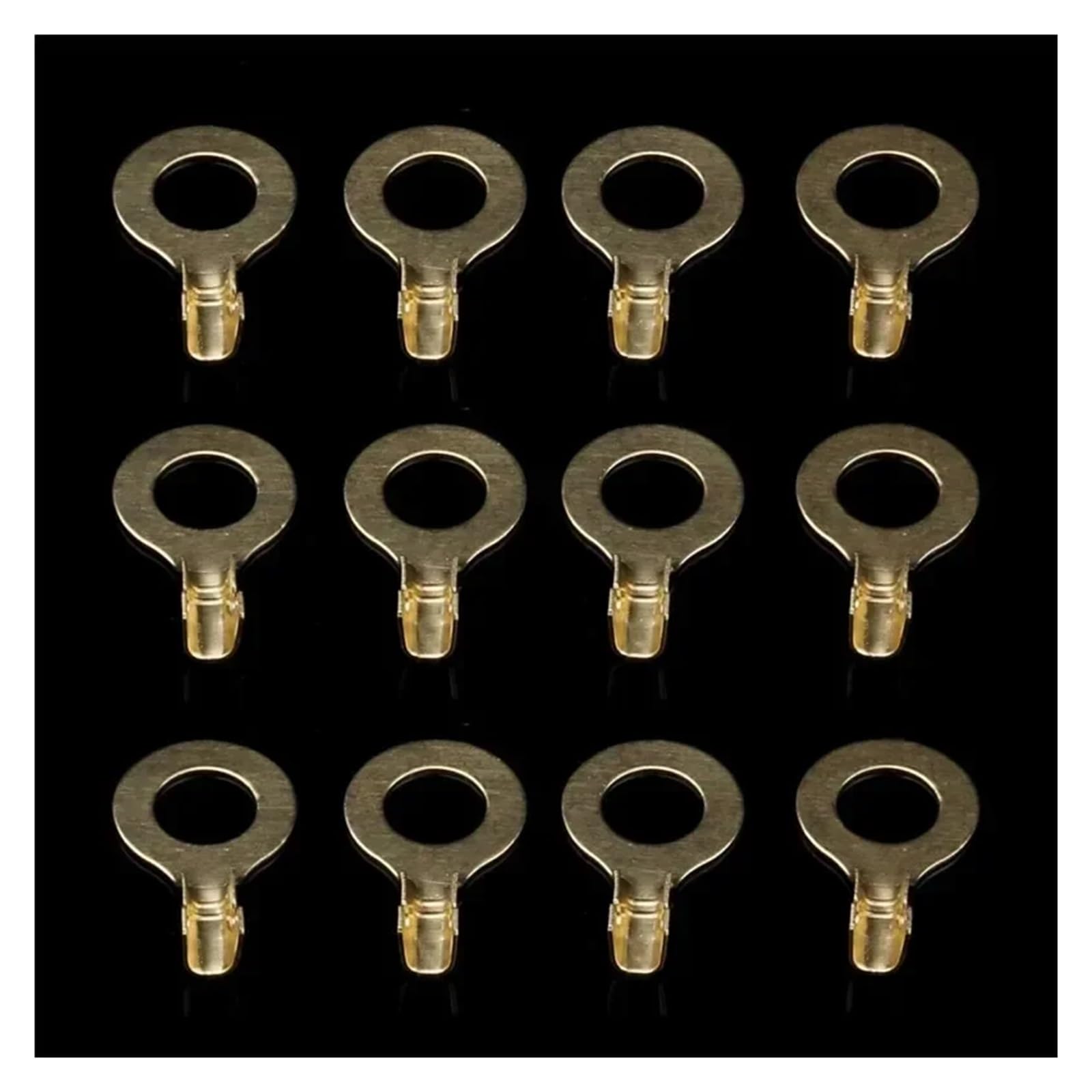 Set mit 150 Ringkabelschuhen, Schnellverbinder, Messing, Crimpklemmen, M3/M4/M5/M6/M8/M10