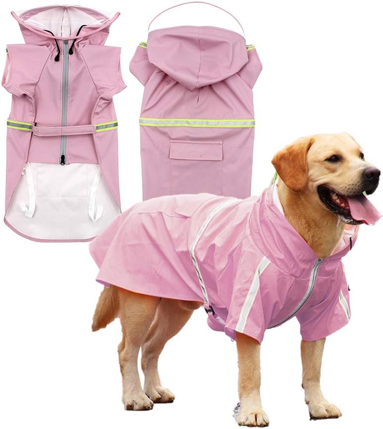 kewaii Dog Raincoat Casual Light Pet Raincoat Reflective