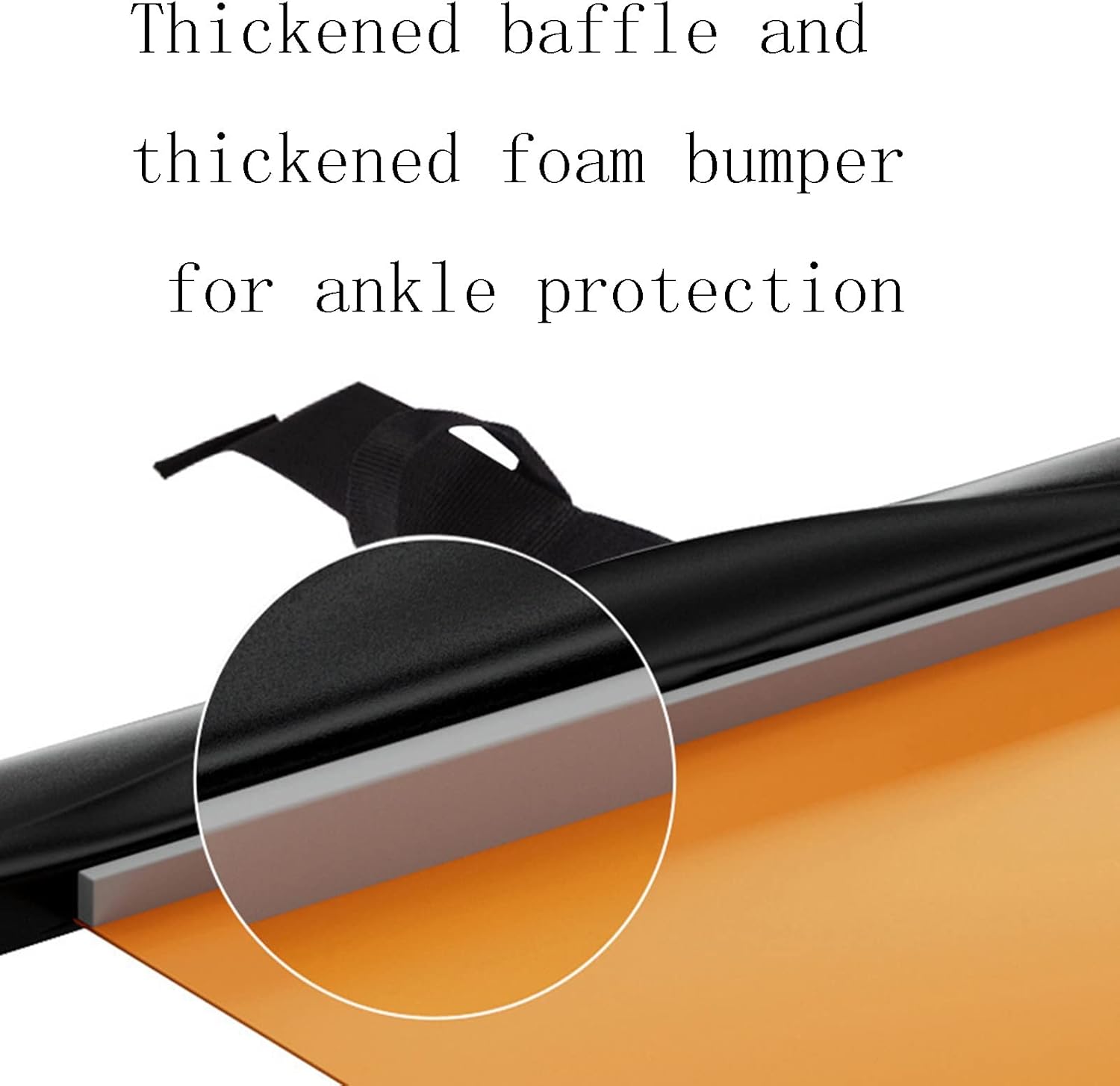 Slide Board, Portable Icehockey Slide Board with End Stops, Booties, Mesh Carrying Bag and Exercise Guide for Low Impact Balance & Core Training (Color : Orange, Size : 1.4m)