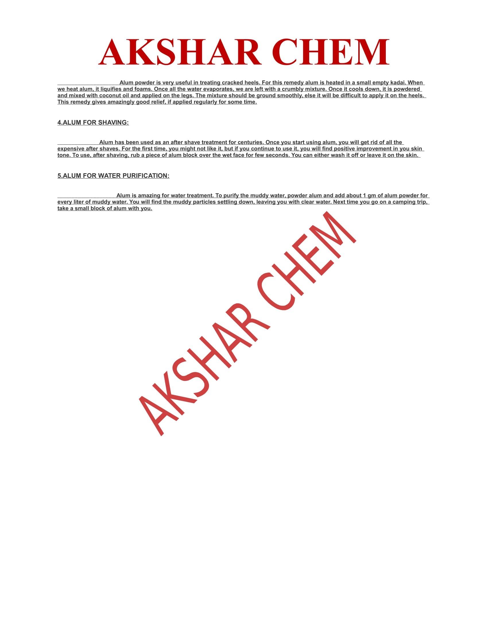 Industrial-Grade Alum Chemicael for Various Applications (400 Gram) - Image 3 thumbnail