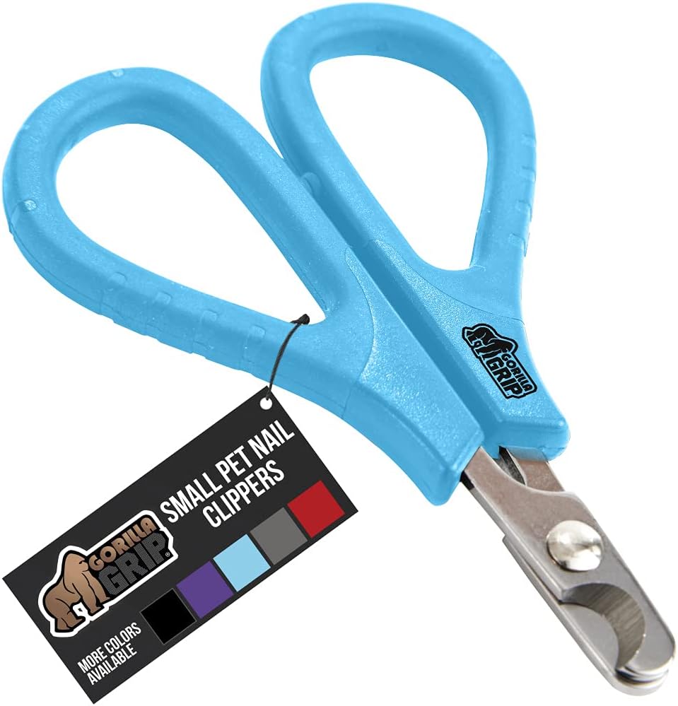 Gorilla Grip Premium Small Pet Nail Clippers, Comfortable, Stainless Steel, Sharp Semi Circular Blade for Safe Cut, Home and…
