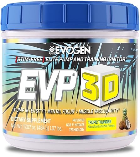 Evogen EVP-3D Encendedor de bomba de pre-entrenamiento extremo nitrato de arginina citrulina beta-alanina melena de leones Trueno tropical piña