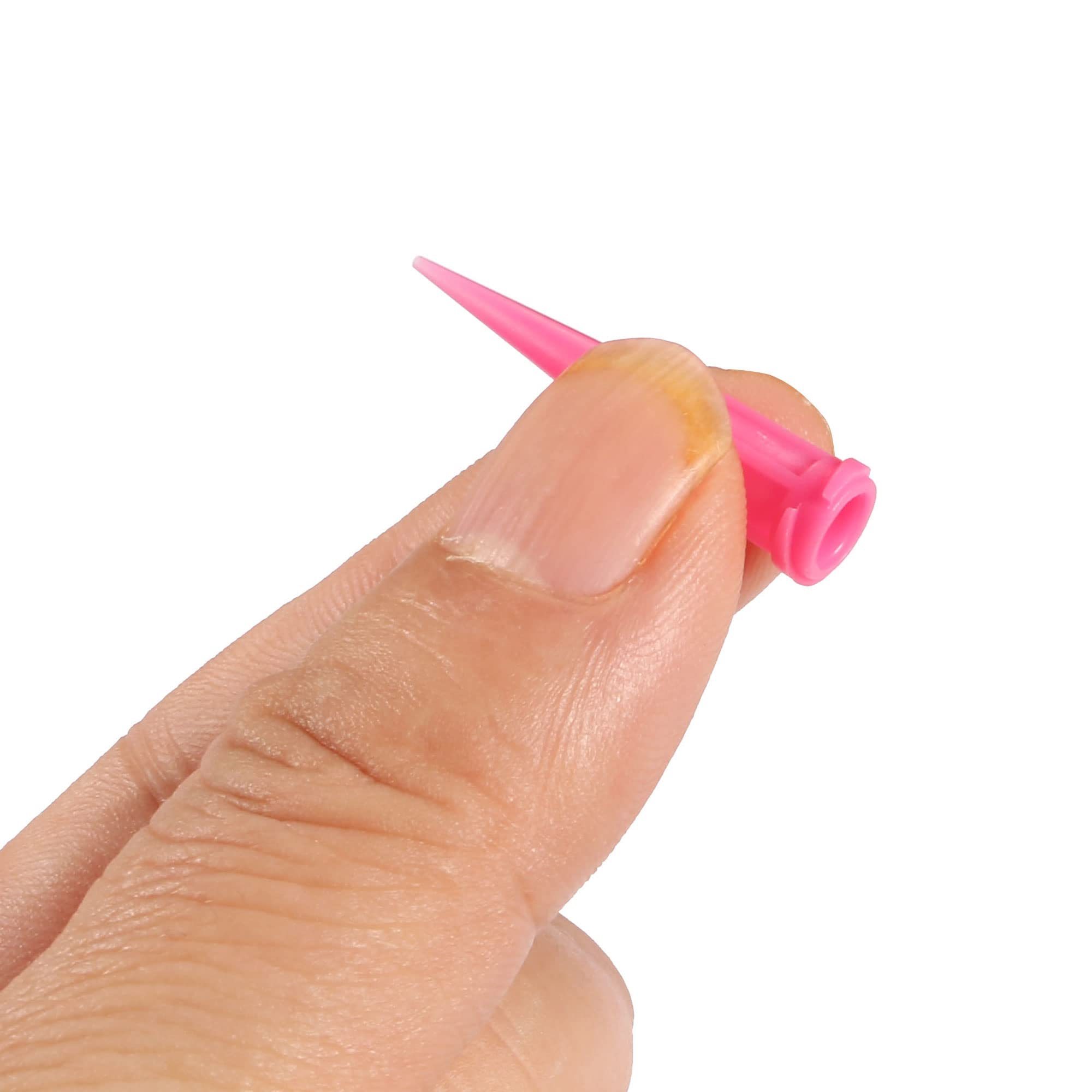 10 szt. różowy plastik zwężana głowica igła klej płynna igła dozująca końcówki DE de