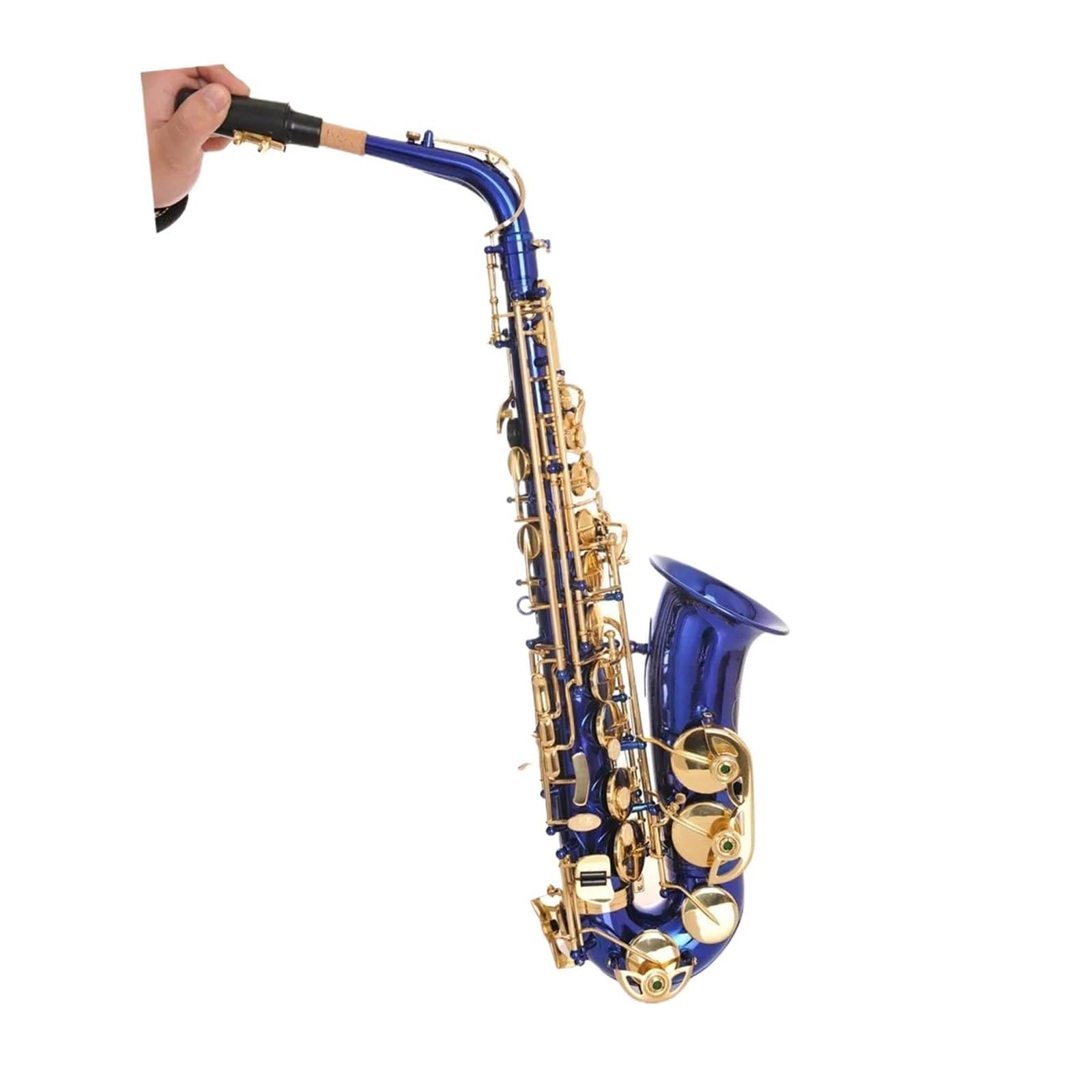 Saxophone Alto Bleu En Mi Avec Étui Et Accessoires Saxophone