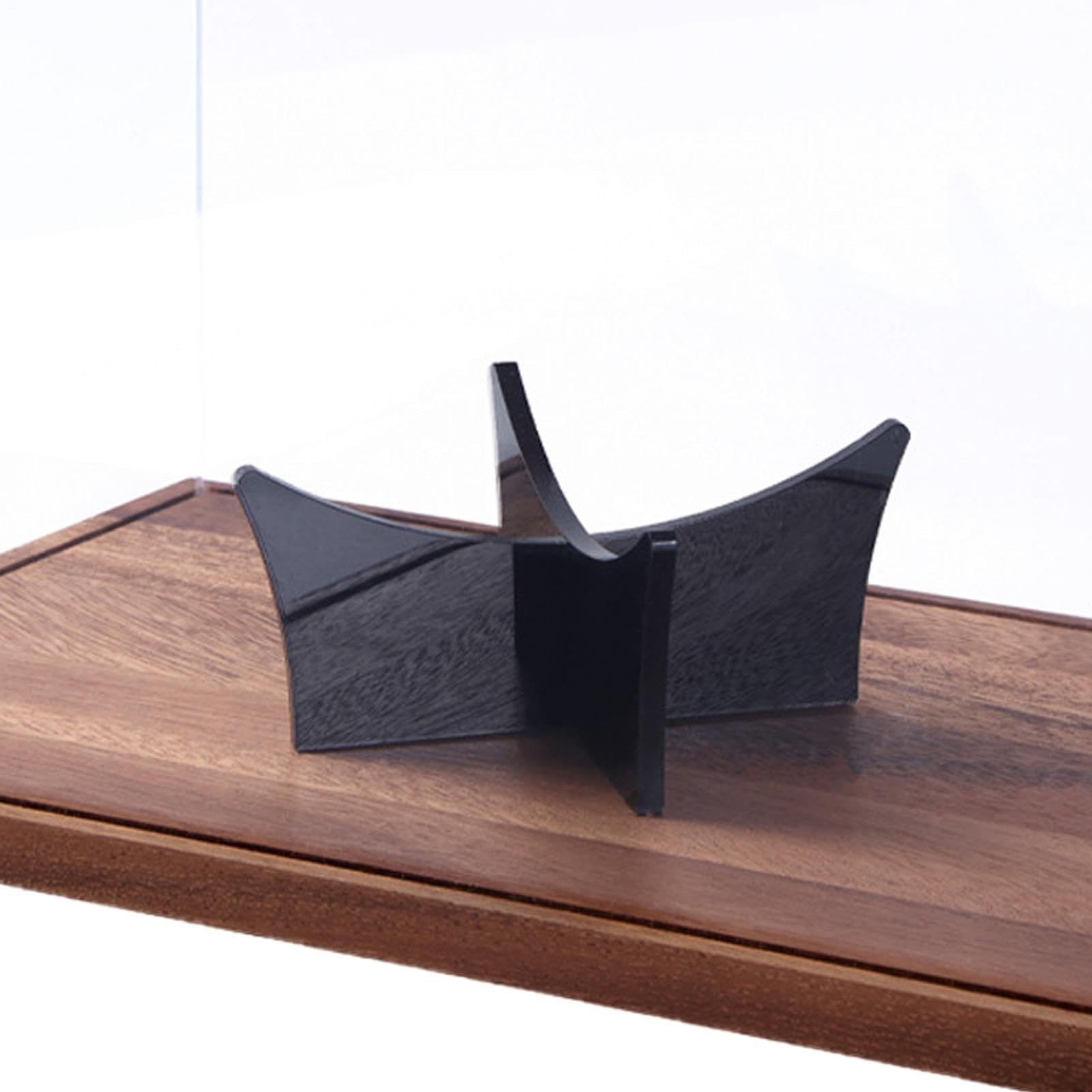 Gablota Akrylowa - Drewniana podstawa 30x21x18 cm przezroczysta pyłoszczelna - Podstawka Ekspozycyjna Kolekcjonerska,Na Biurko Domowe Modele Piłkarskie Pamiątki Figurki Akcji Posążki