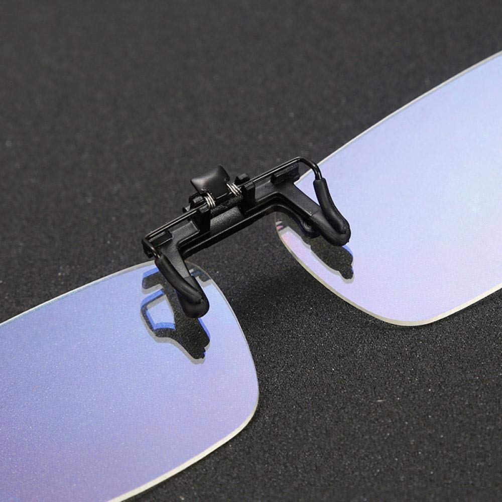 XINGYU Occhiali per Computer con Clip Blu Chiaro Ultraleggeri e fissi Occhiali da Gioco Flip On Rimless Easy Fit su montature da Vista Giallo
