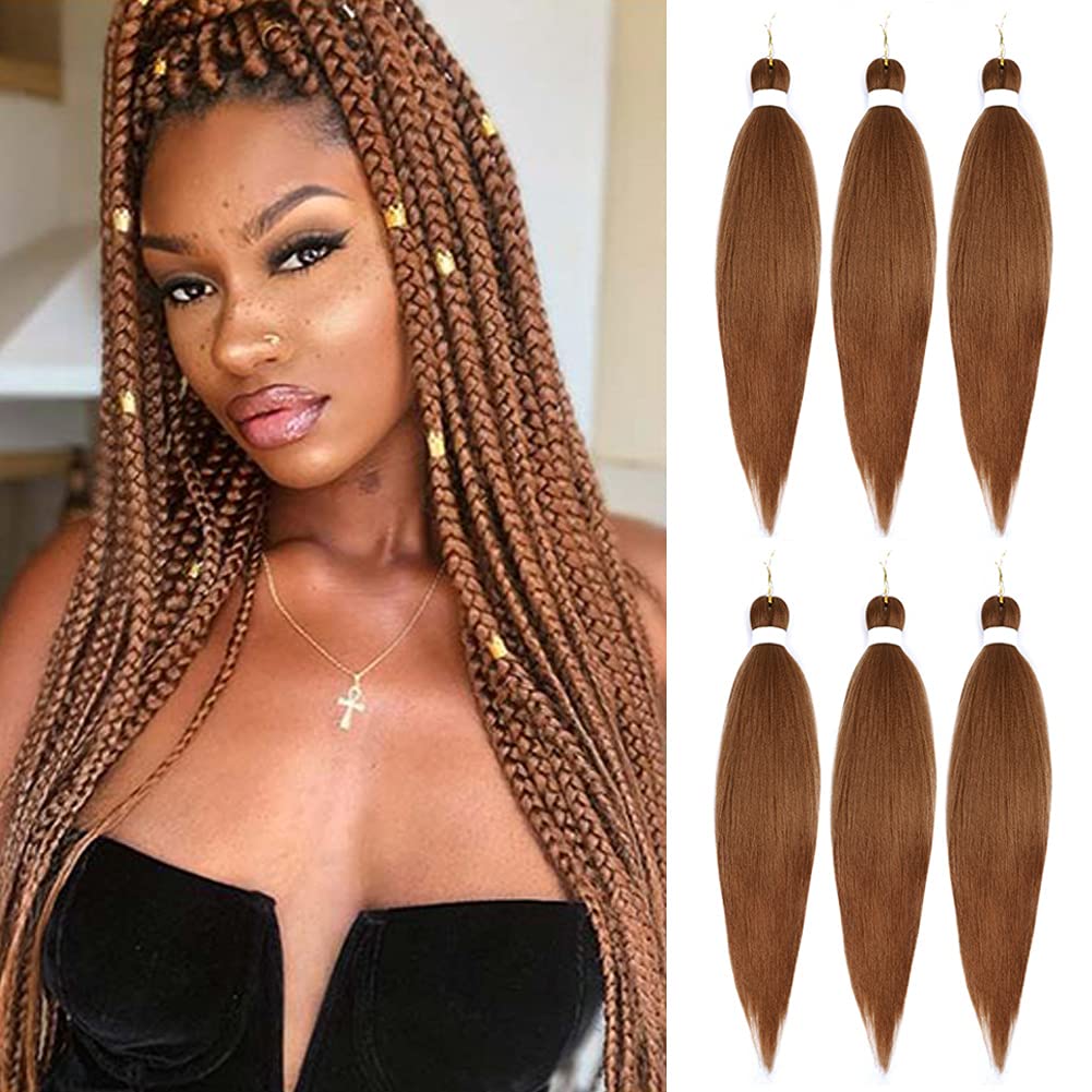 Amazon.com : Pre Stretched Braiding Hair, 26" 6 Packs EZ Braid Itch Free  Synthetic Fiber Crochet Twist Braids, Top Silky Braid Hair Extensions, can  Hot Water Setting (26, 30#) : Beauty & Personal Care