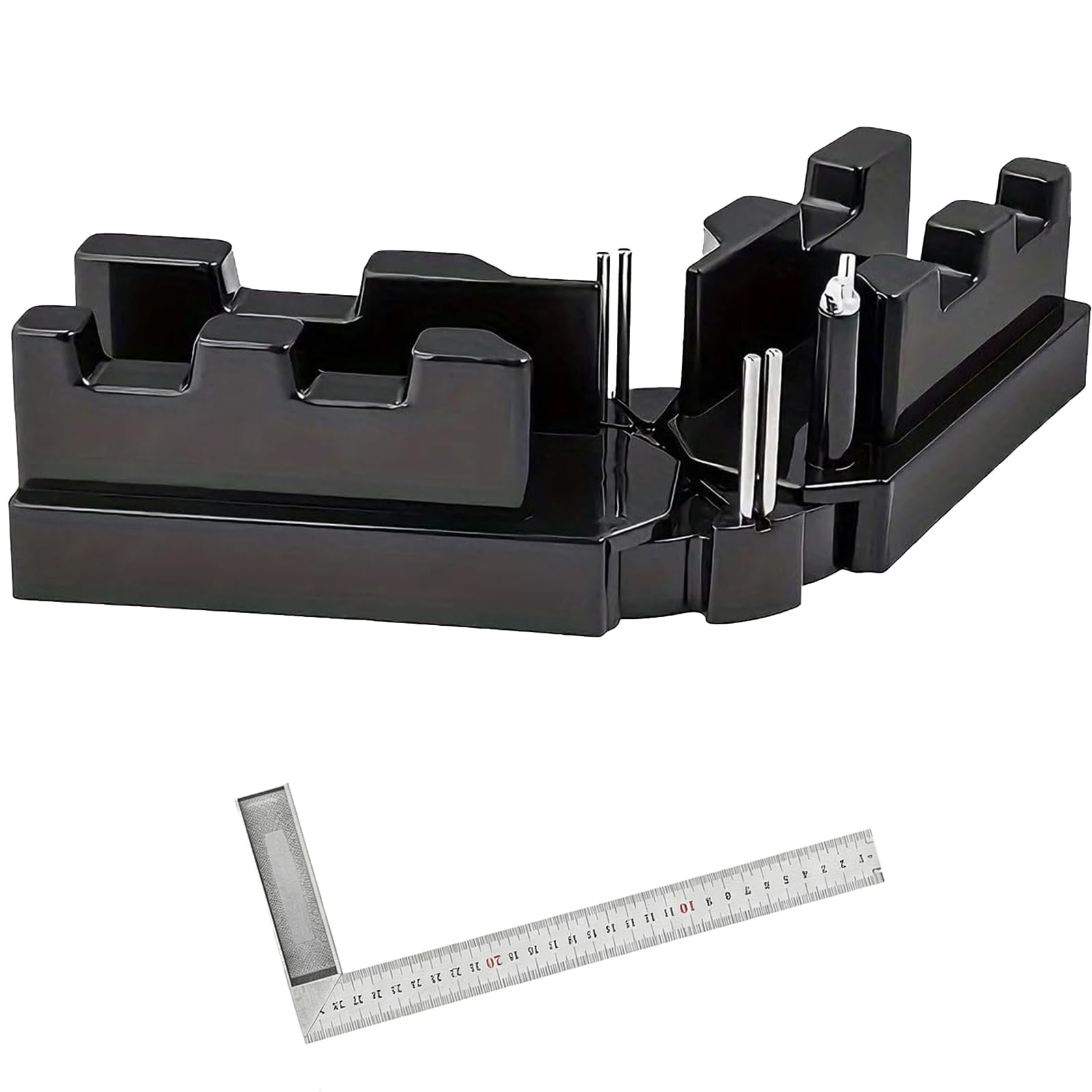 Mitre Block and Saw Set, Mitre Tool with Mitre Box, Professional Cutting Guide for Accurate Angles, Durable 30 cm Corner Ruler for Woodworking and DIY Projects ﻿