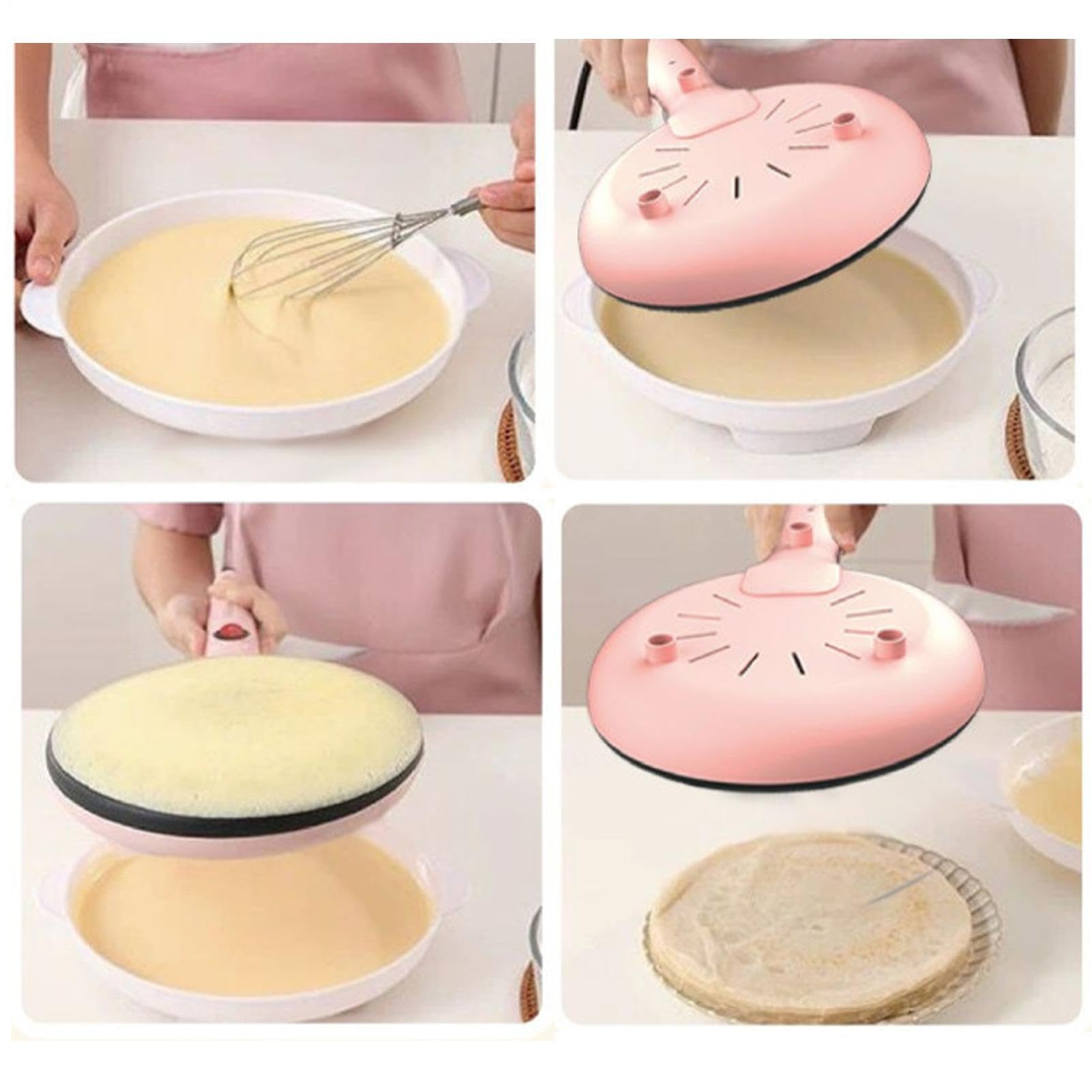 Sartén para crepes, Crepera eléctrica Control automático de temperatura