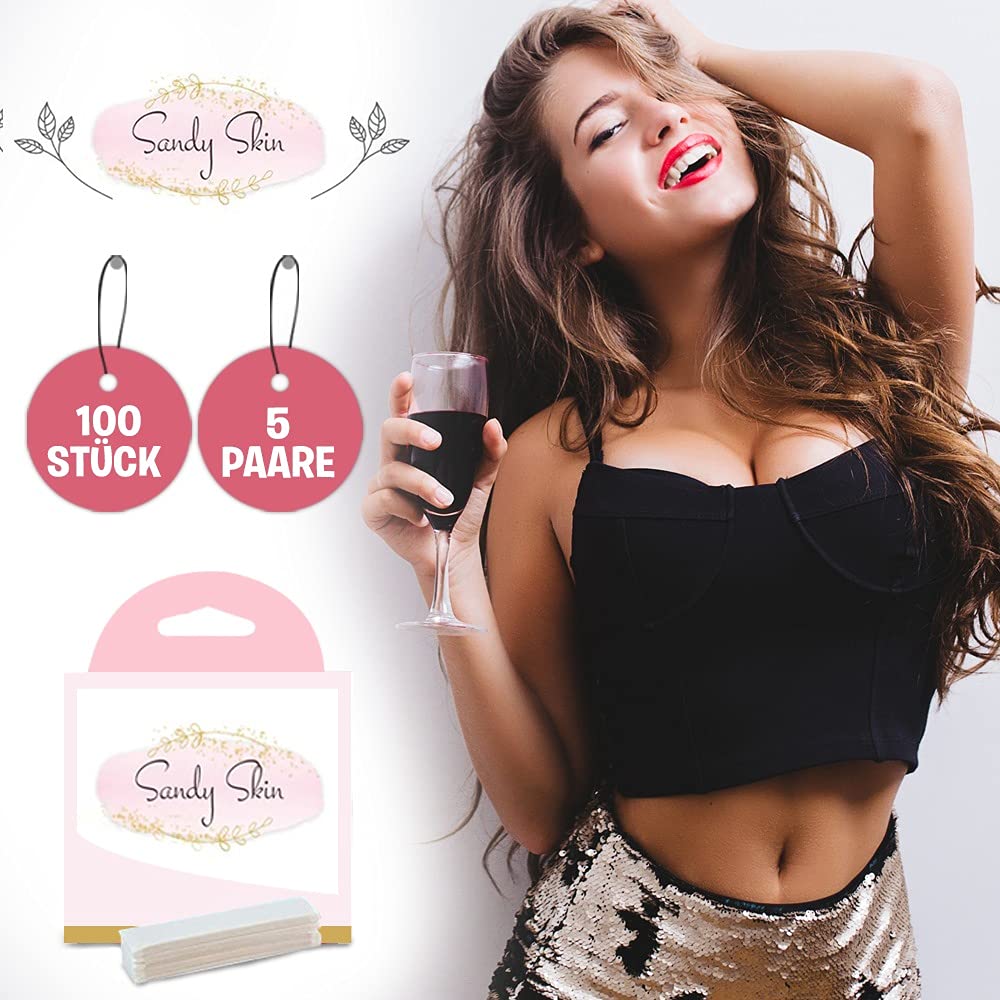 Fashion Beauty Tape dwustronna taśma tekstylna i podkładki na piersi (cielisty kolor), biały, 36