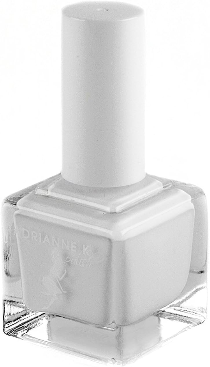 ADRIANNE K French Manicure Nail Polish, White Lace! Opaque. Shiny. Long Lasting. Nontoxic. Strengthens Nails. Vegan. Cruelty Free