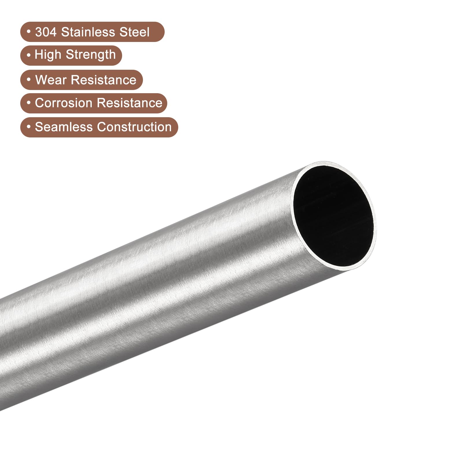 sourcing map Tube en acier inoxydable 304, diamètre extérieur 14 mm x 0,5 mm, épaisseur de paroi de 200 mm de longueur, tube capillaire en métal pour machines industrielles