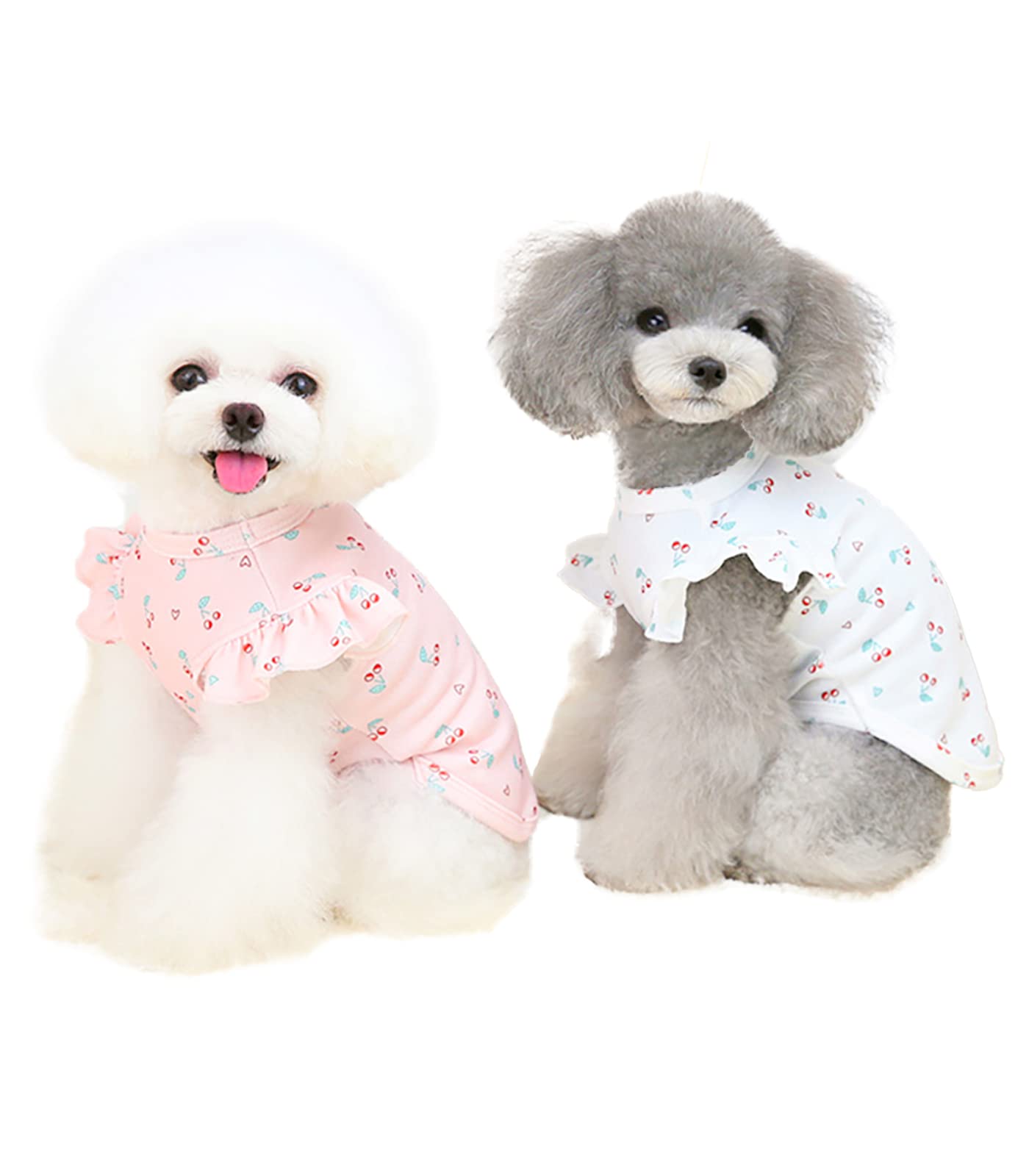 犬服 3S わんこの普段着　ピンクのさくらんぼ 犬服 3S わんこの普段着ピンクのさくらんぼ