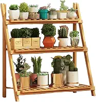Suporte para plantas Estante jardim vertical, Floreira de madeira com prateleiras, Decorativa