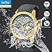 MASTOP Men's Fashion Big Dial 3D Sculpture Dragon Watches Men Quartz Watches Luxury Exquisite Creative Watch (Fashion/Grey)
