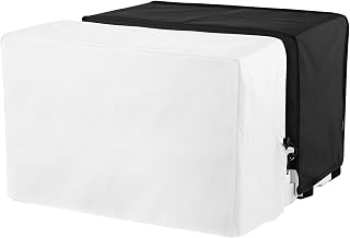2 PCS 600D Outdoor Air Conditioner Covers and Indoor Air Conditioner Cover for U-Shaped Window Air Conditioner Unit, /w Adjustable Hook & Loop Straps, Full Coverage and Dust-Proof Waterproof, Washable