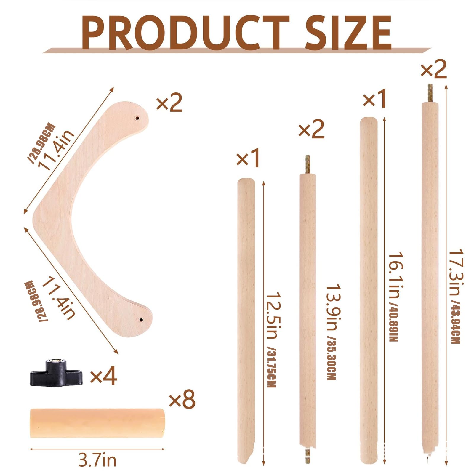 Bastidor de bordado ajustable con función de rollo, bordado de madera para costura, manualidades, tapiz, manualidades, rollo de madera