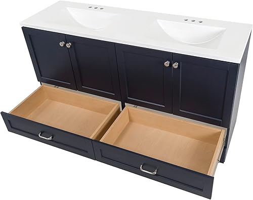 Miniatura 10 de Spring Mill Cabinets Emlyn - Tocador de baño con fregadero color azul profundo