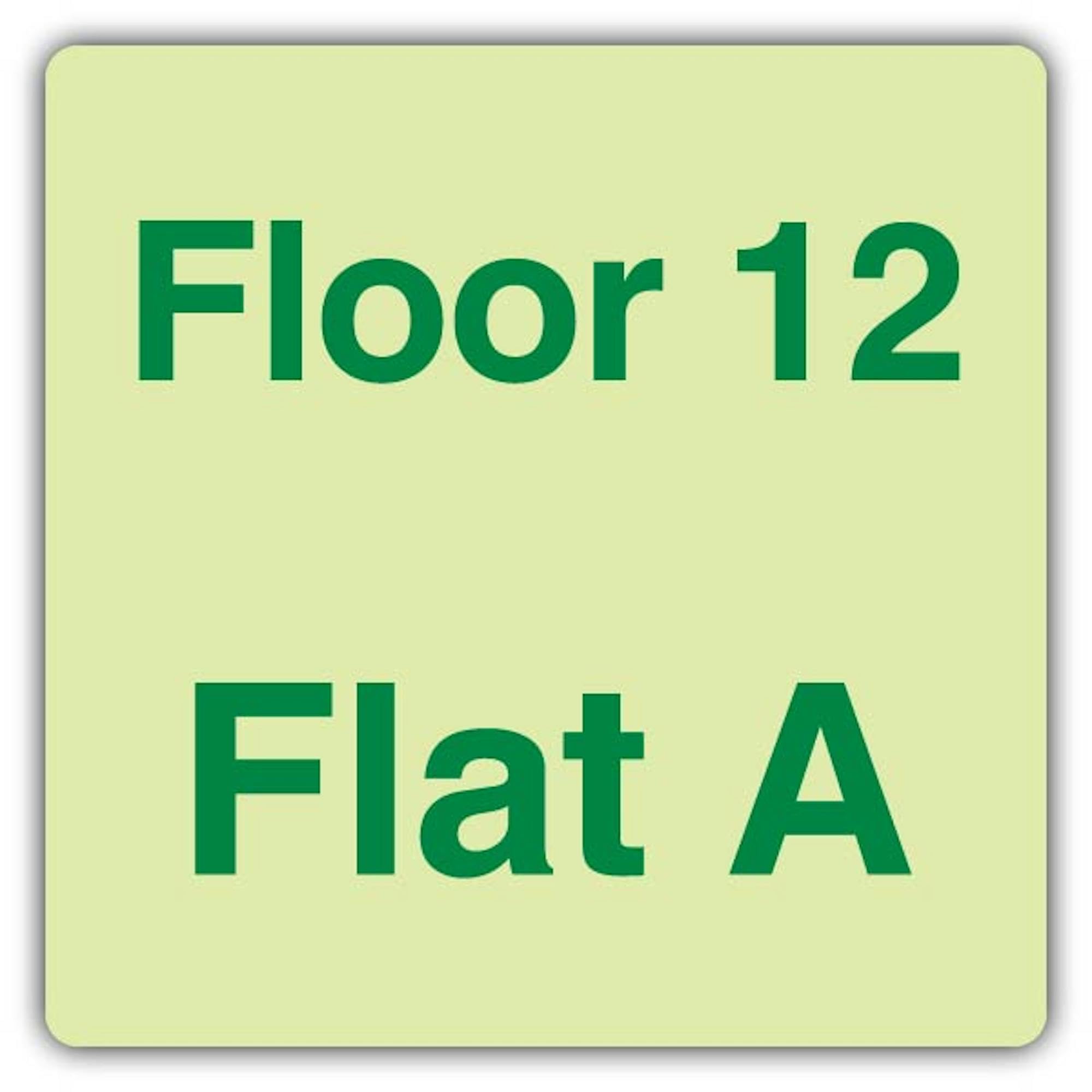 V Safety Floor 12 Flat A Schild – 300 x 300 mm – dreifach leuchtend, starr