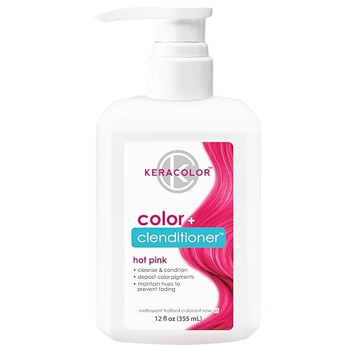 Keracolor Color + Clenditioner 3-in-1 Color-Depositing Conditioner, Gently Cleanses & Conditions, Semi-Permanent Hair Color, 23 Shades, 12 Fl Oz