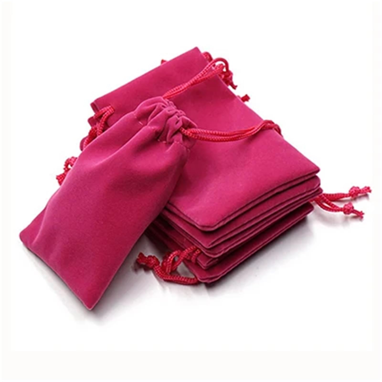 Mlyvax 20pcs Soft Velvet Pouches Drawstrings For Jewelry Gift Packaging Pack Of 100 Pouch Bags Party Wedding Favors Supplies(Rose)
