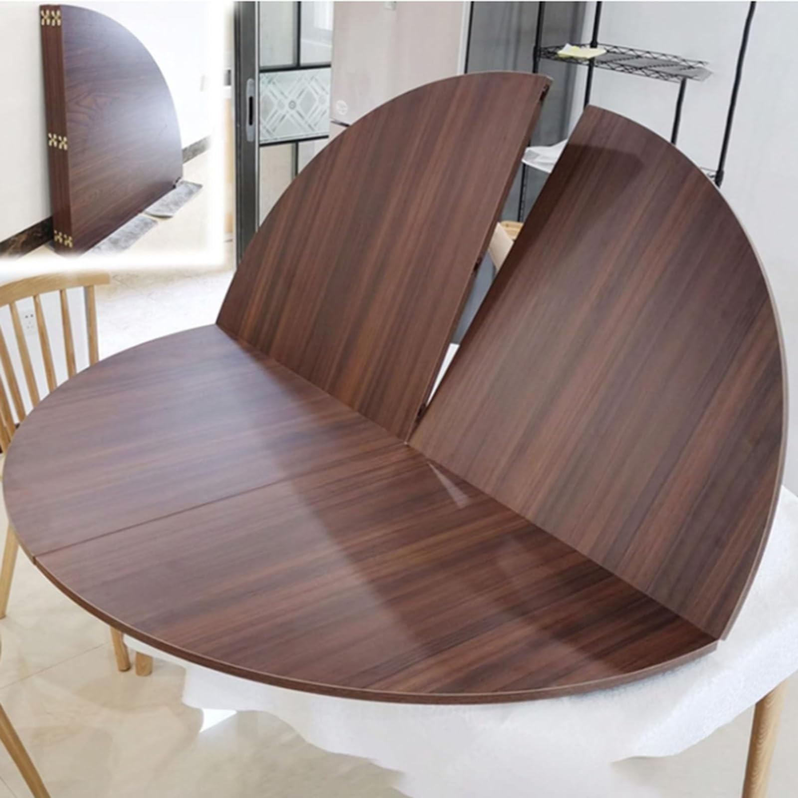 Rallonge de table pliable extensible jusqu'à 218 cm pour banquet