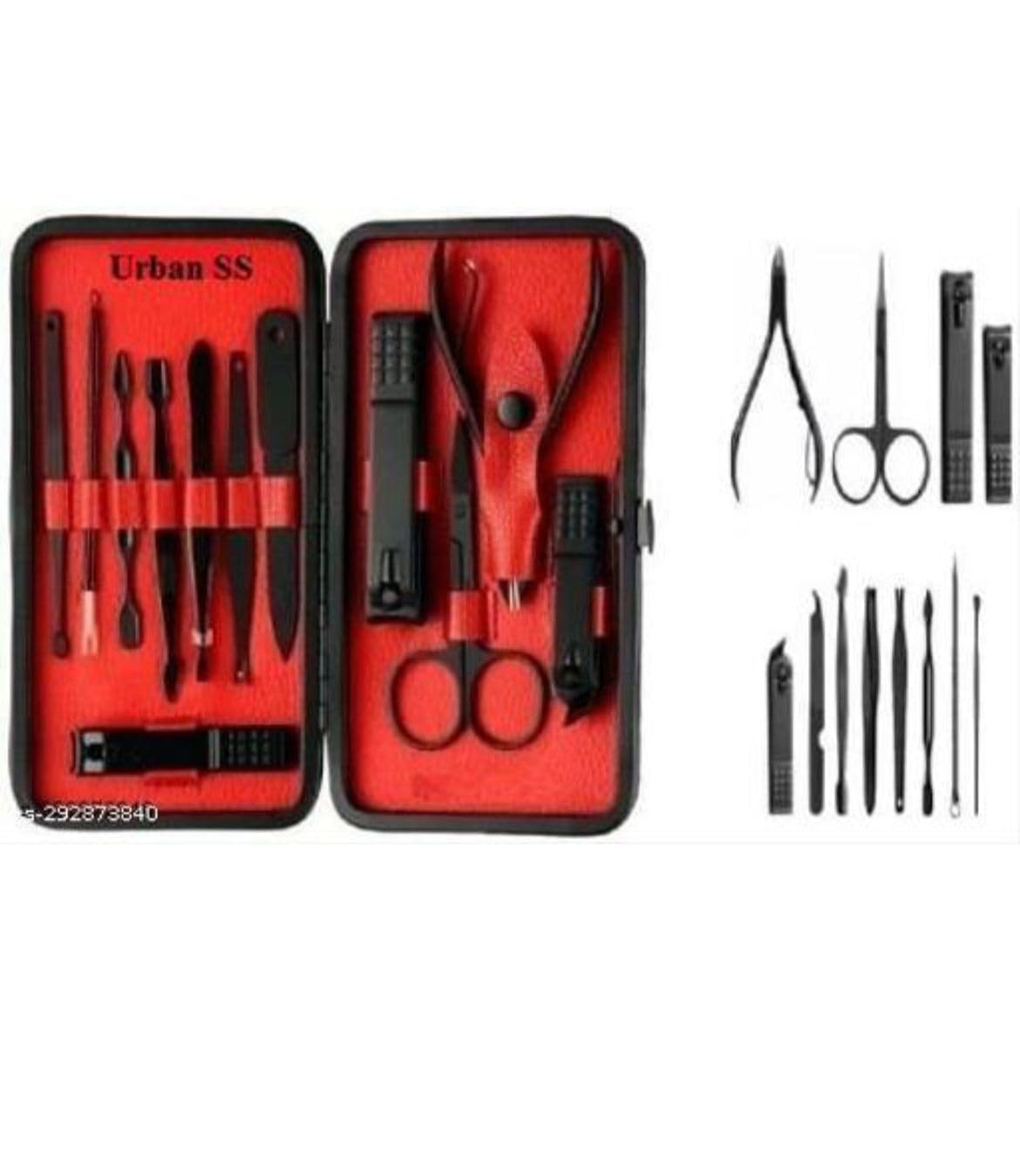SHISHI Ultimate Manicure Padicure 12 in 1 Tool Kit With Leather Case (250 g Set of 12)-image-34