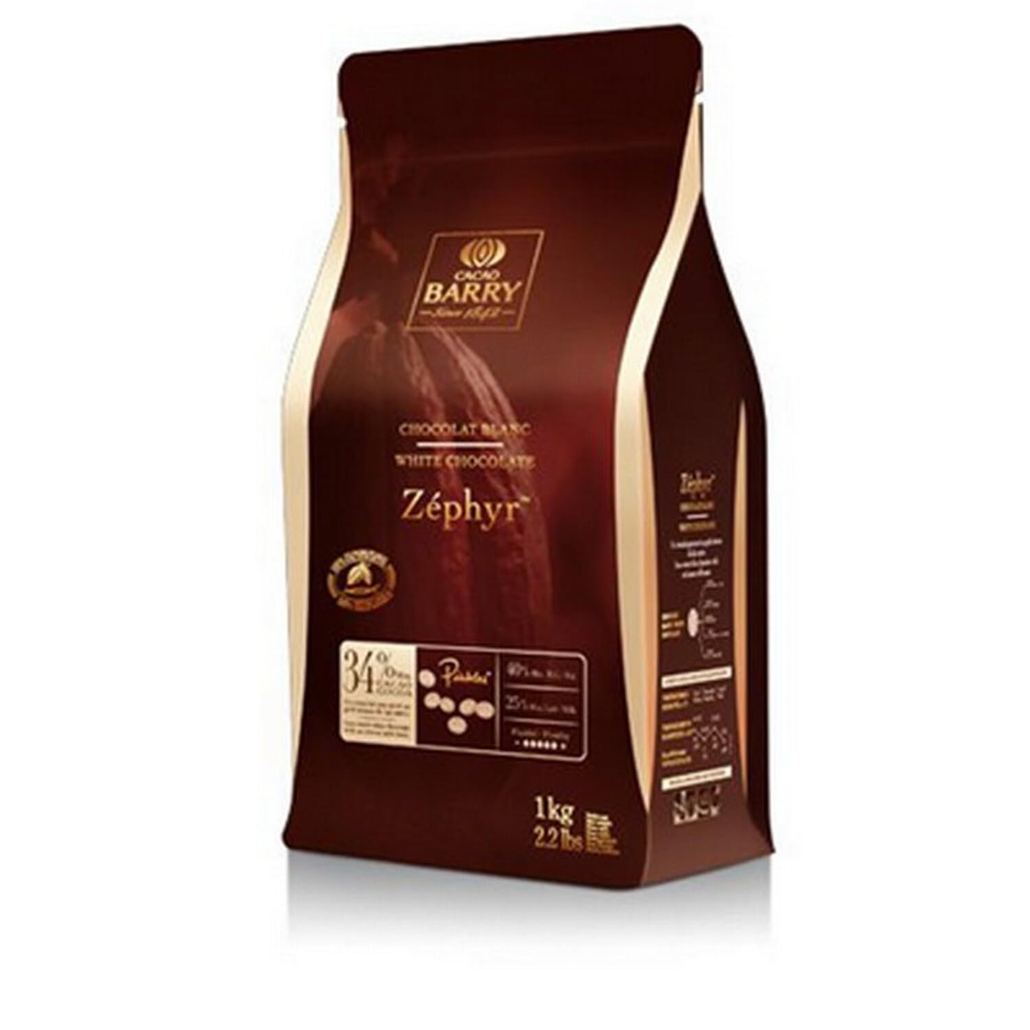 Cacao Barry Chocolat blanc Zéphyr 34% 1 kg