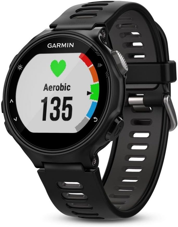 Forerunner 735XT - Montre GPS multisports avec cardio poignet Sans ceinture cardio-fréquencemètre Noir - Gris