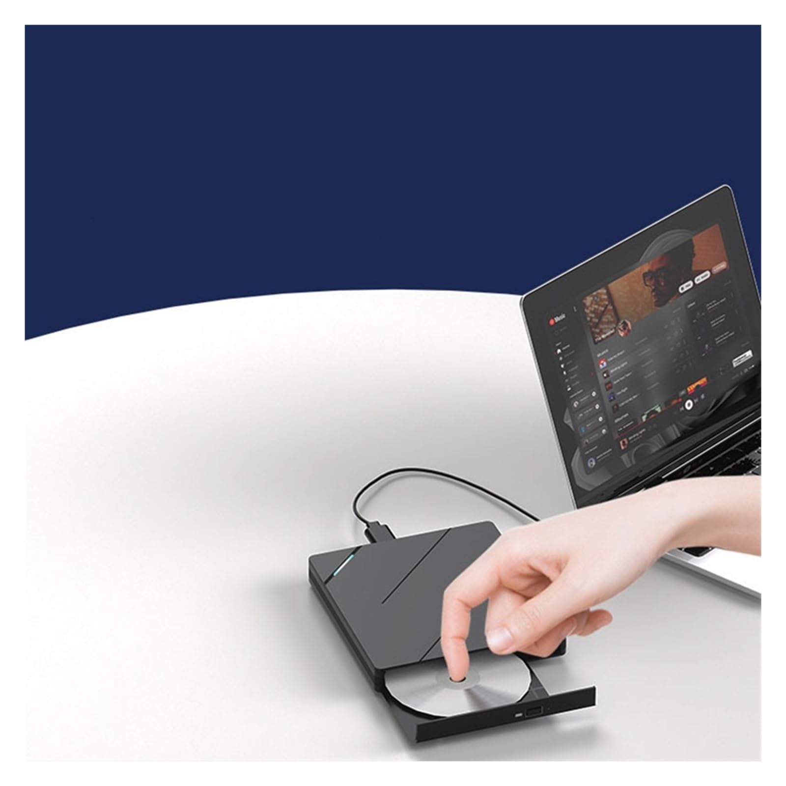 Lecteur Optique Externe Multifonction USB3.0 PC DVD-RW/CD Graveur D'ordinateur Support U Disque Carte TF(Blu-Ray Portable Optical Drive)
