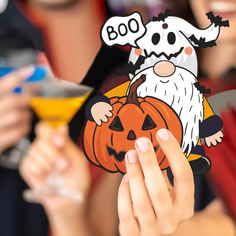 MWOOT 24 Ornamenti Di Halloween In Legno Da Appendere – Decorazioni Gnomi, Zucche E Pipistrelli Per Albero, Casa E Festa (8 Stili Inclusi)