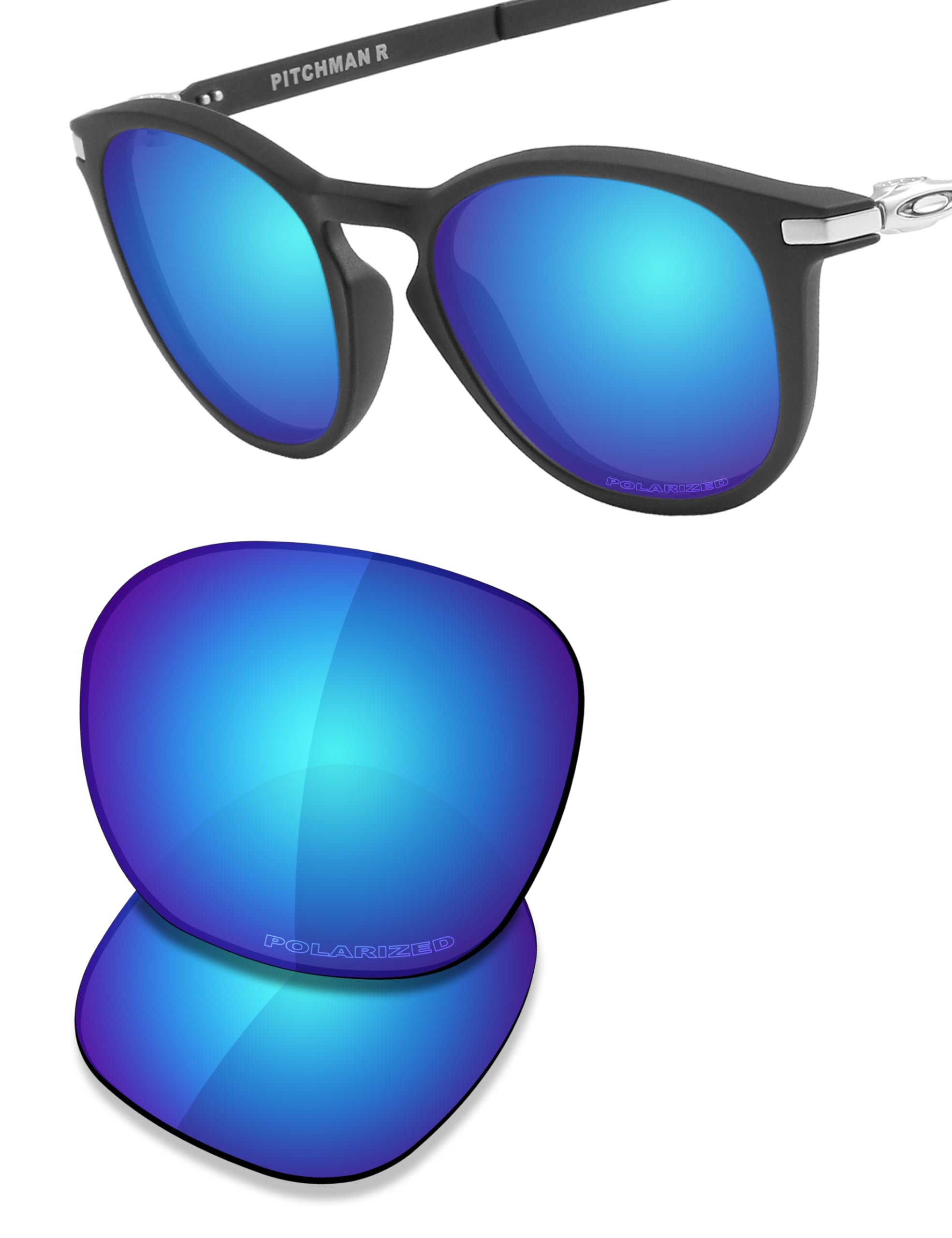 Saucer Lenti di ricambio premium e cuscinetti auricolari per occhiali da sole Oakley Pitchman R OO9439