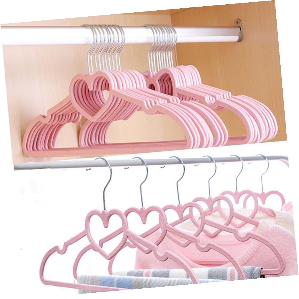 Rosa Kleiderbügel Platzsparend aus Abs Kunststoff 10 Stück zum Schutz der Kleidung und Hände mit Kantenlosem Design Zufälliger Stil für Täglichen Gebrauch zu Hause