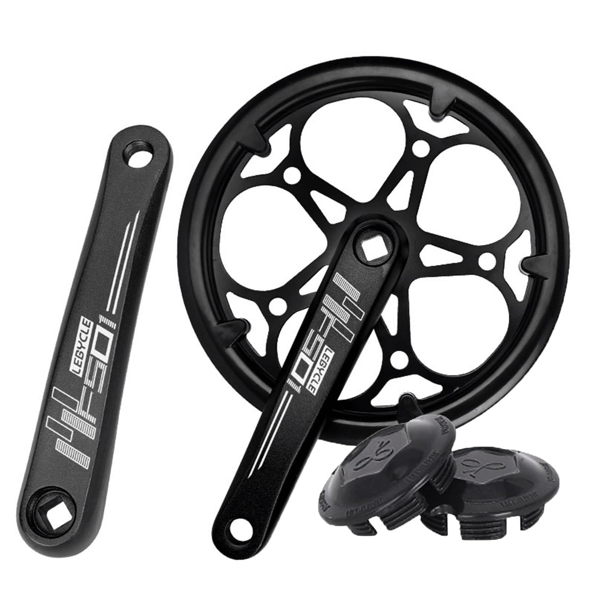 Pédalier de vélo pliable 130BCD 170 mm creux intégré jeu de manivelles 53/56T plateau unique adapté pour 8/9/10/11 vitesses avec pédalier en céramique (couleur : or, taille : 56T