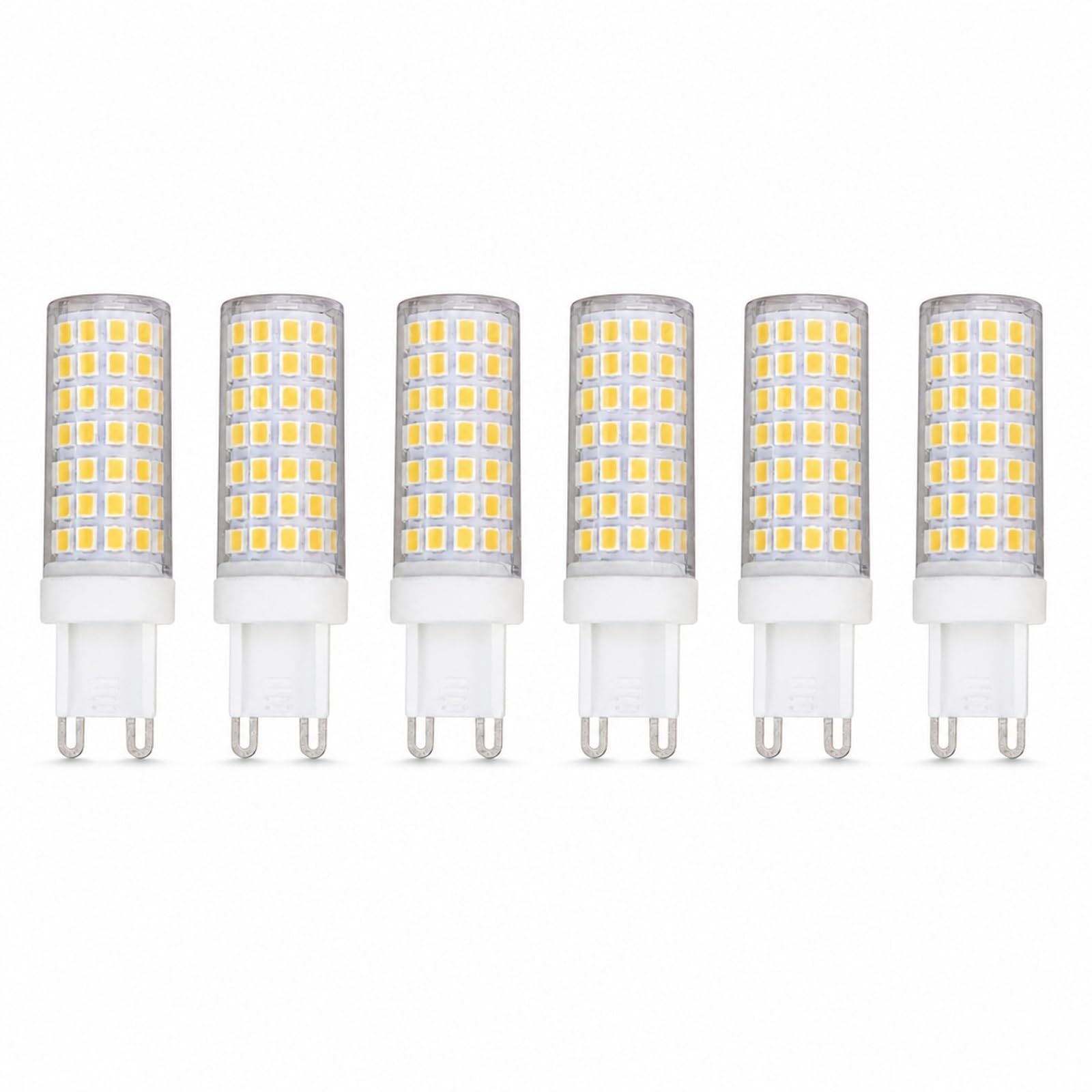 Lampadina LED G9 Luce Calda 3000K 9W Equiv 72W 900lm Risparmio CRI>95 Anti-Sfarfallio Ideale Per Applique Lampadario Sospensione Non Dimmerabile Confezione Da 6